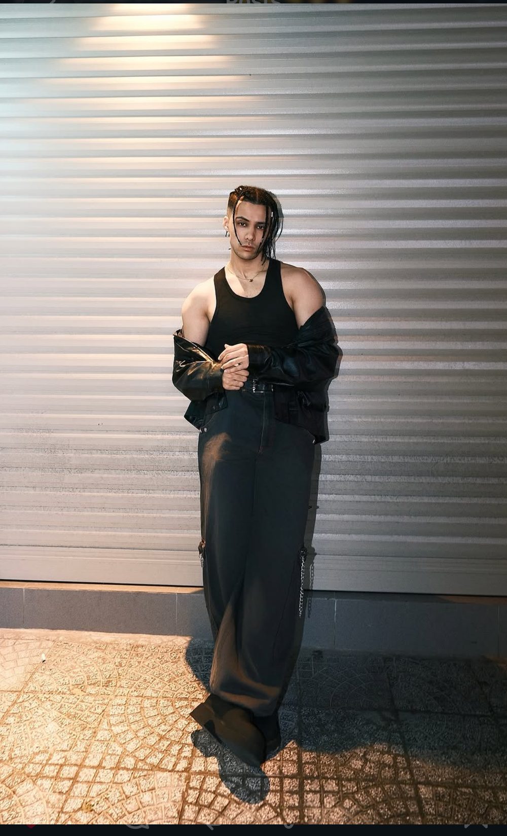 Night street portrait
